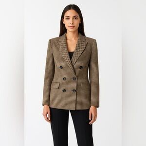 Zara Brown Houndstooth Blazer